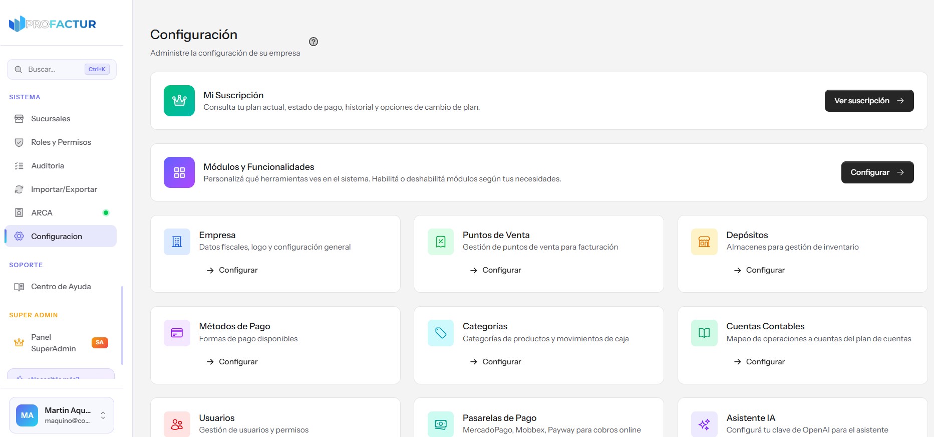 Configuración completa, sin complicaciones